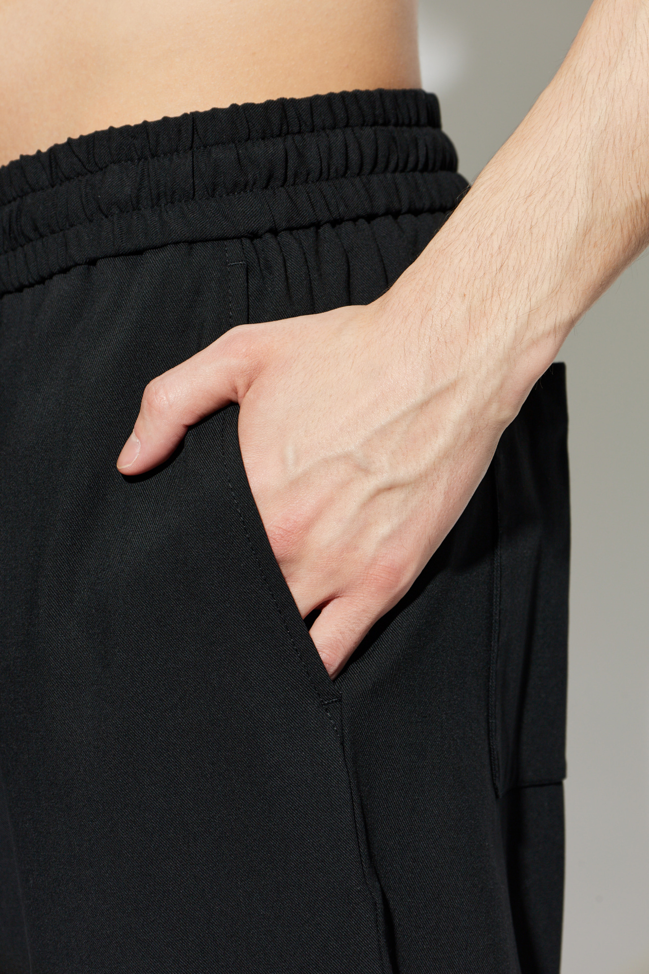 ami alexandre mattiussi 黒 ウール ピーコート Ami Alexandre Mattiussi Wool wide-leg pants | Men's | Vitkac